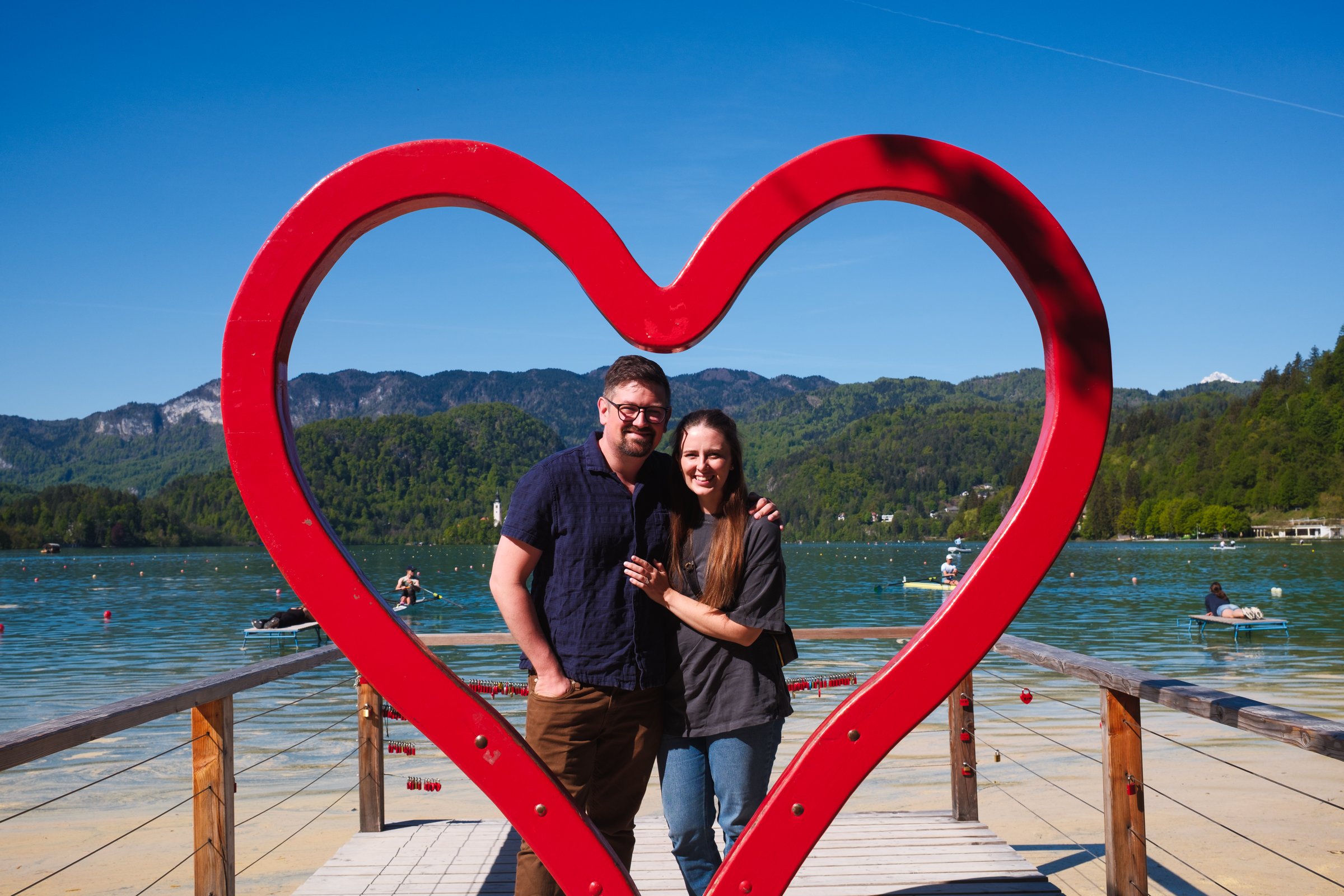 Heart sculpture at Bled