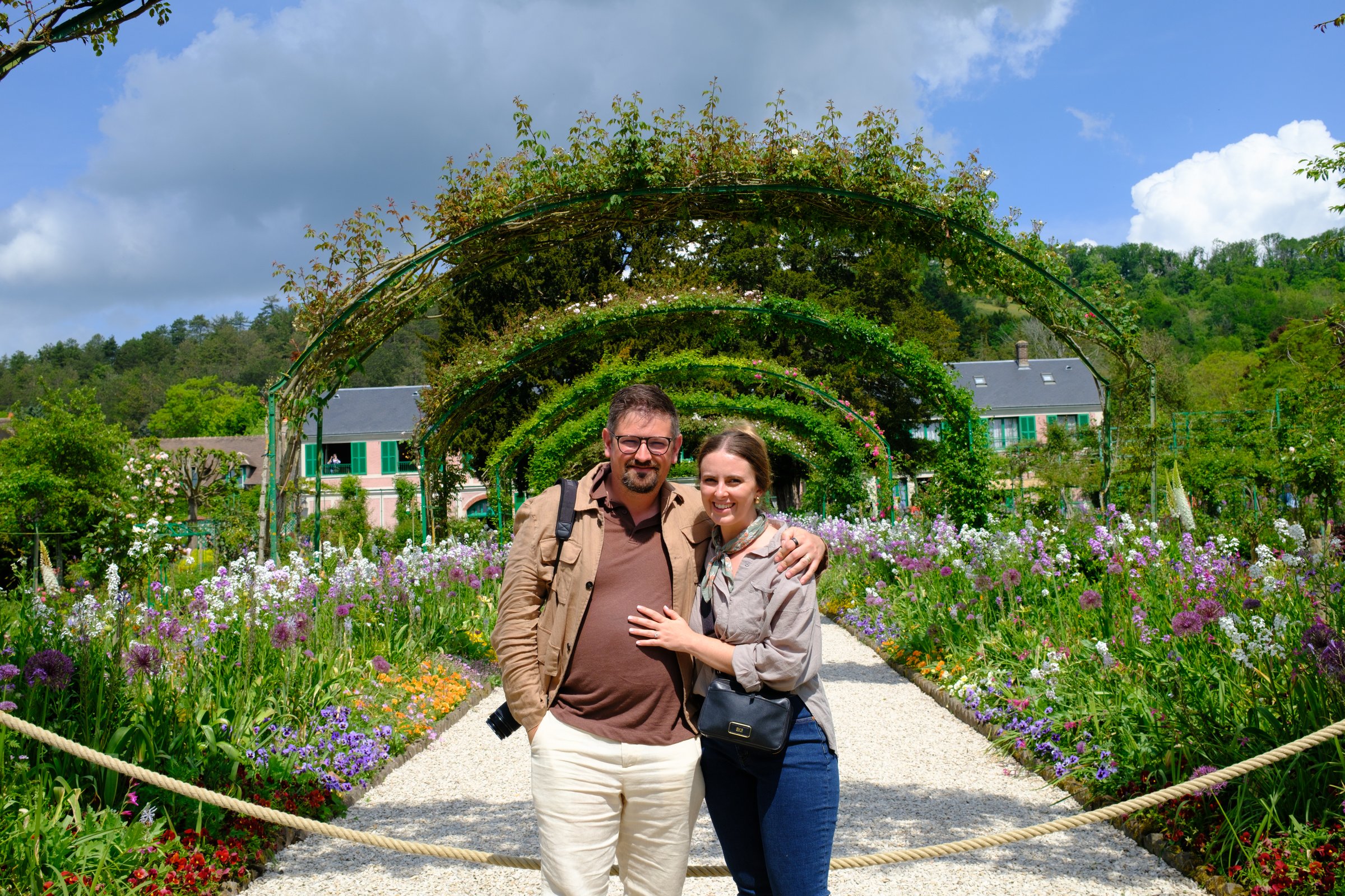 Under the garden arch