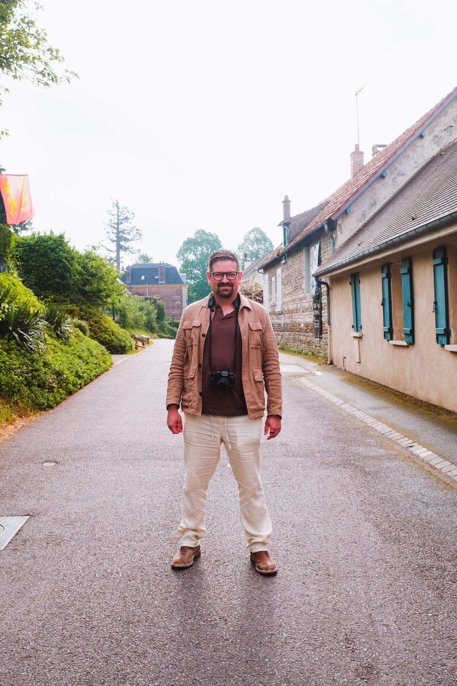 Joshua on a Giverny road