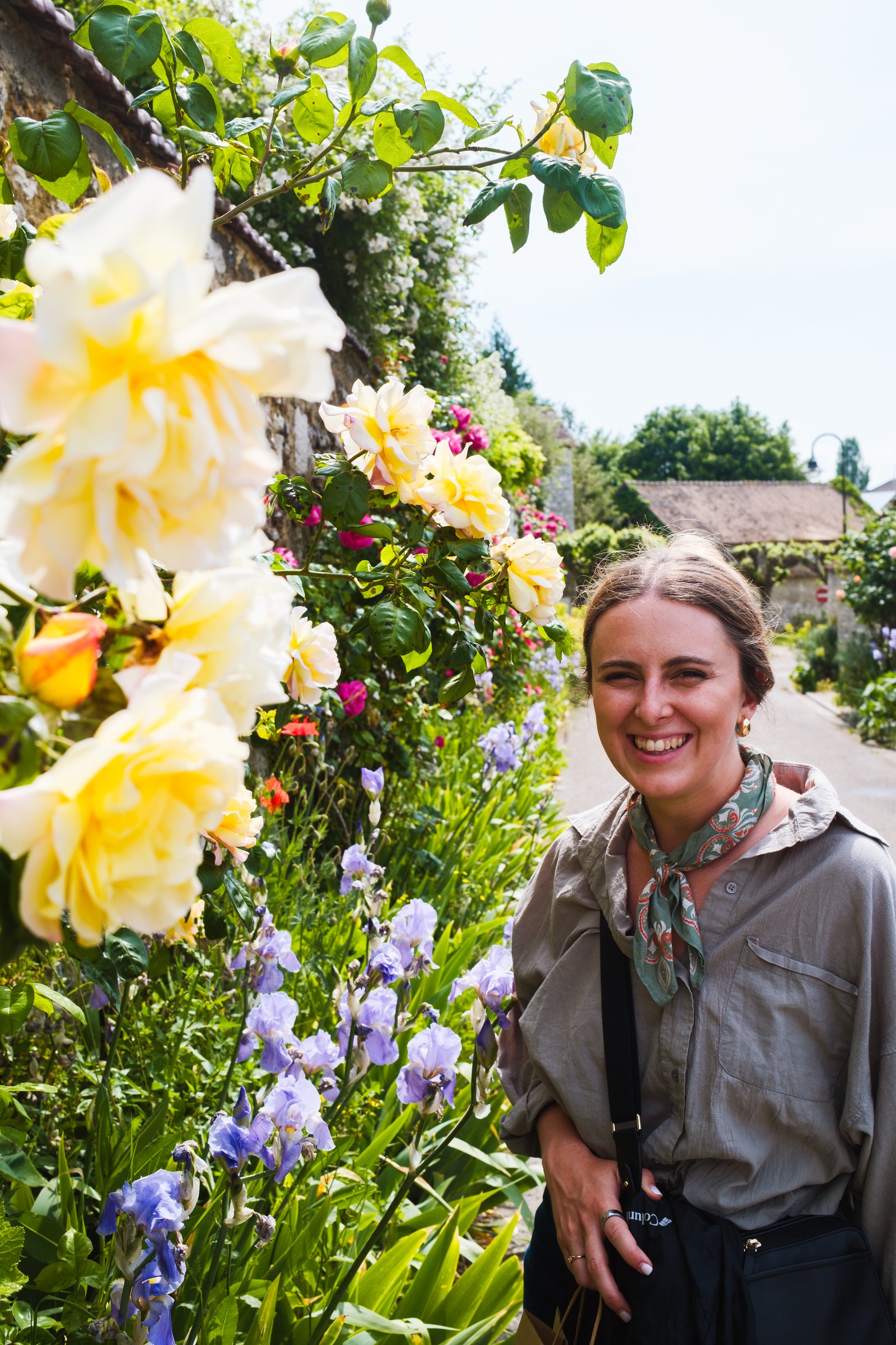 Kay in the flower garden
