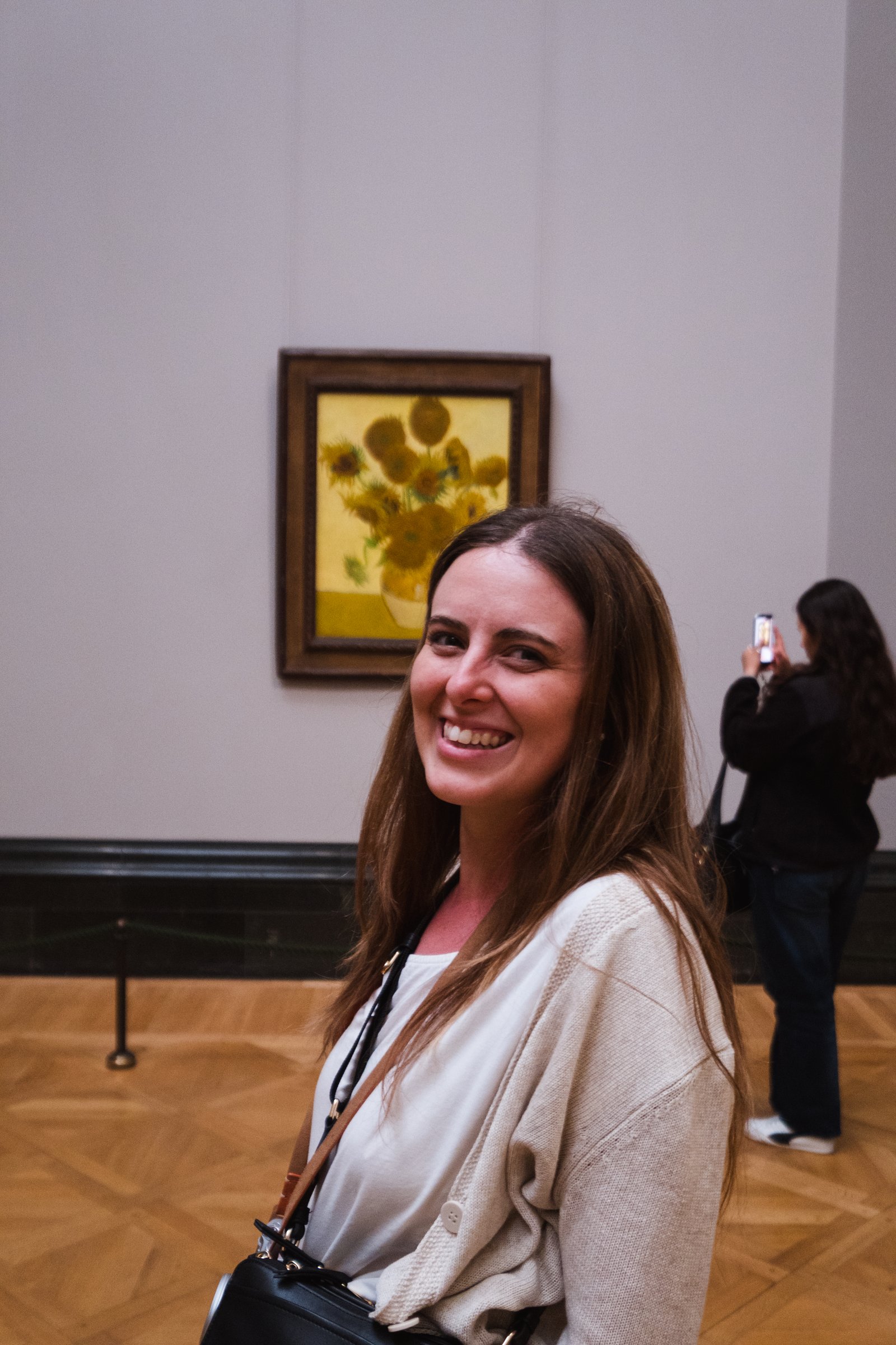 Kay with Van Gogh Sunflowers