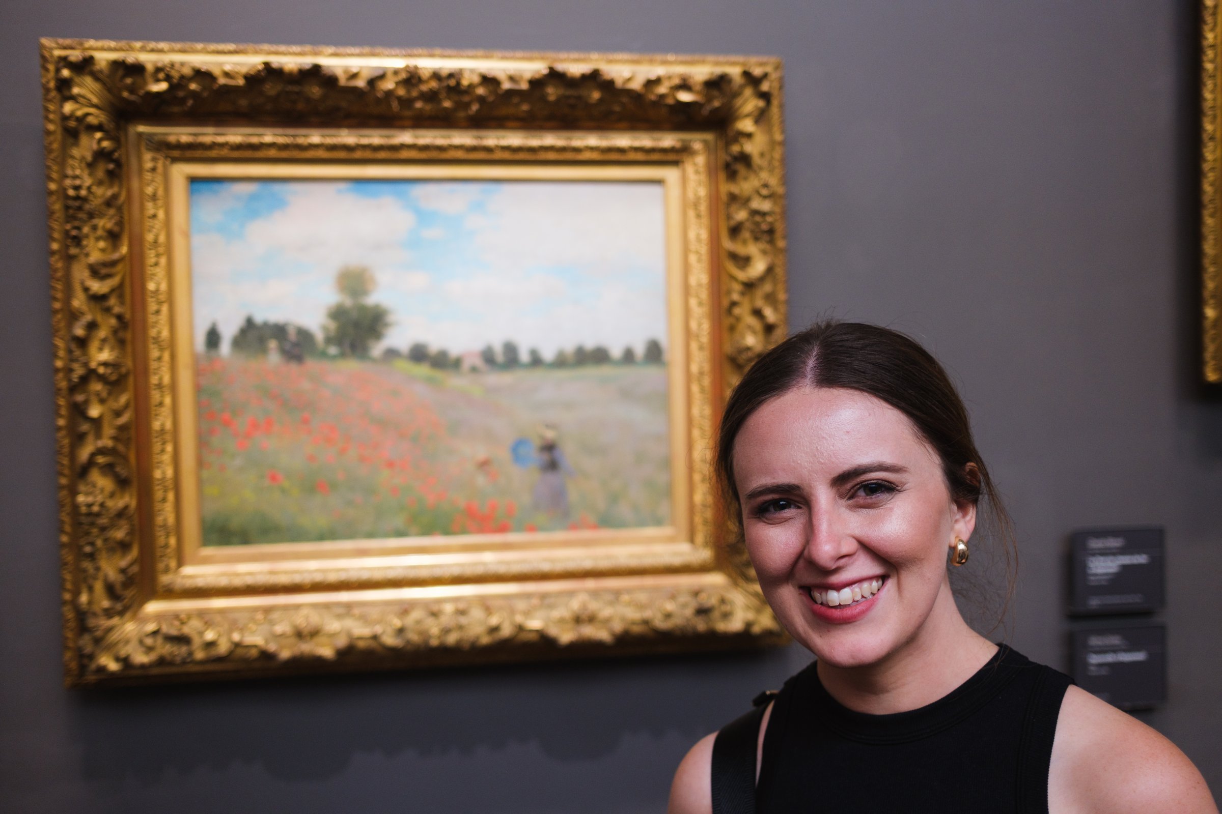 Kay next to Monet at d'Orsay