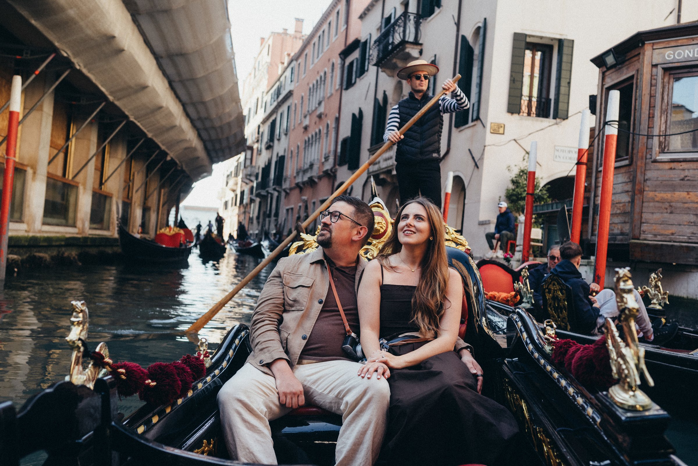 Gondola under bridge