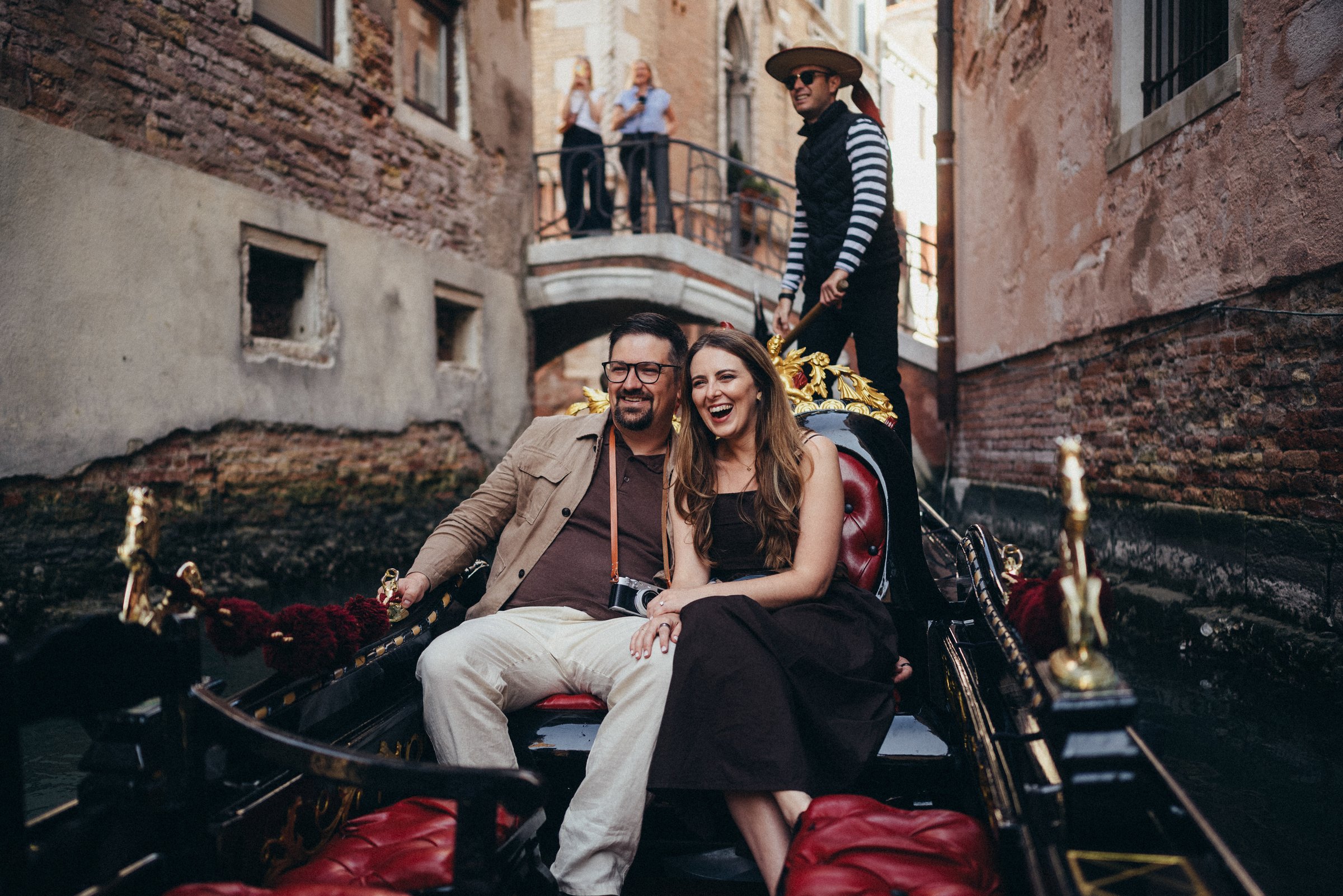 Laughing in the gondola