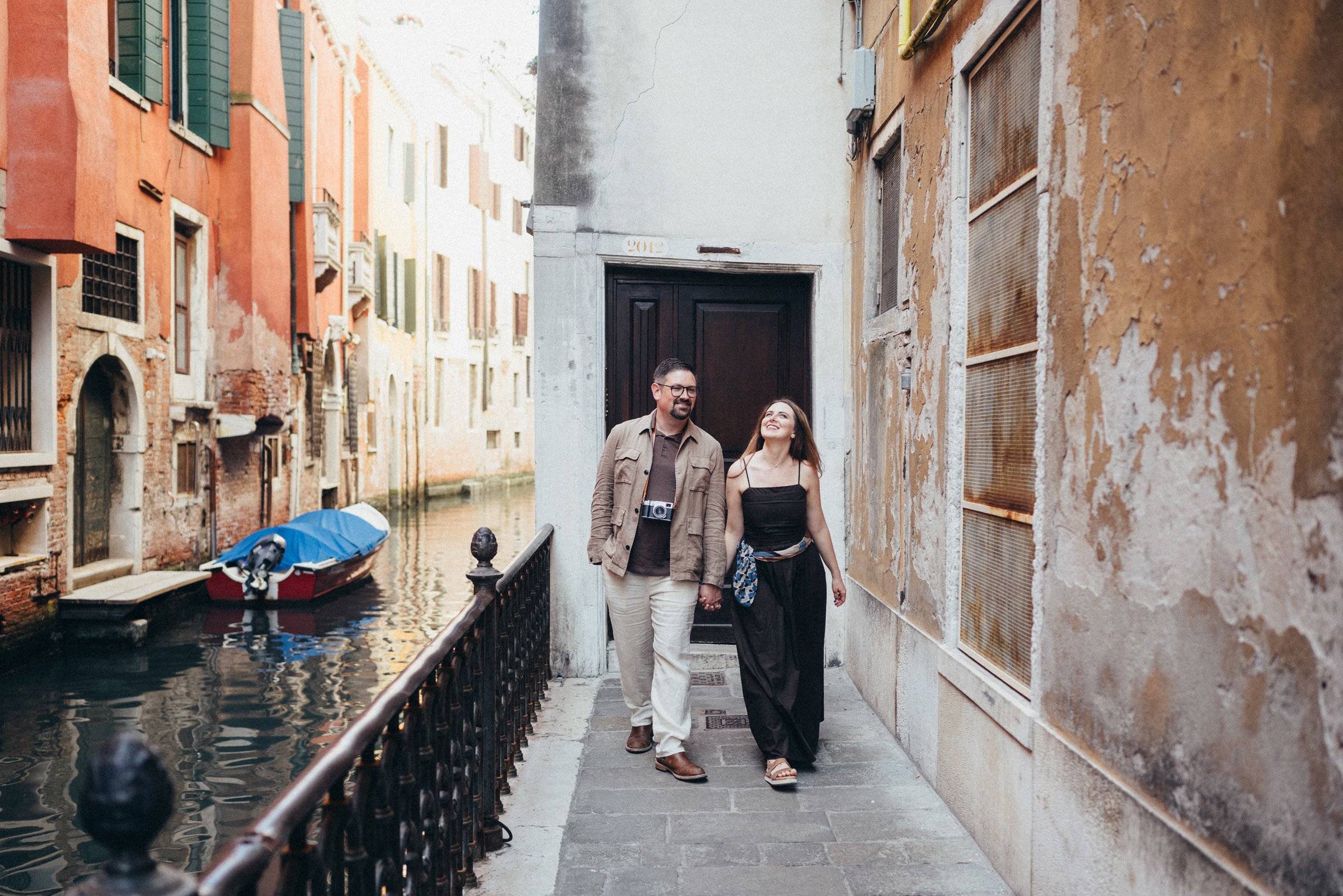 Walking along a canal